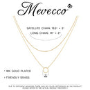 Gold Layered Choker Necklace for Women,18K Gold Plated Necklace