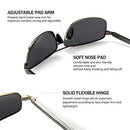Ultra Lightweight Rectangular Polarized Sunglasses UV400 Protection