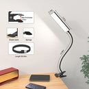 Clip on Light LED Desk Lamp with Eye-Caring LED Light and Metal Clip, 11 Level Brightness