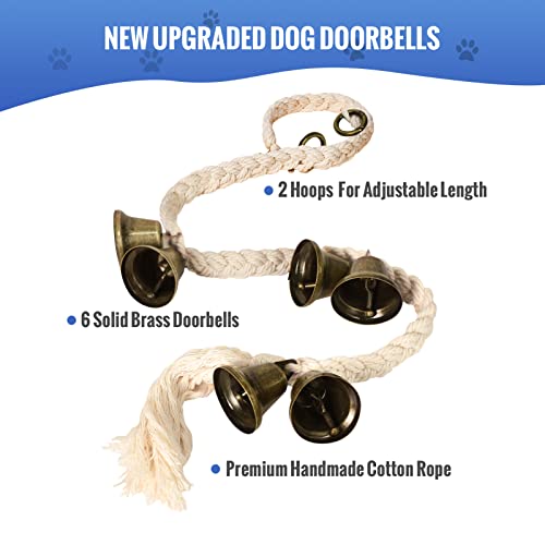 Dog Bell for Door Potty Training,Adjustable Hanging Door Bell Length 2 Packs