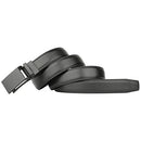 Genuine Leather Ratchet Dress Belt with Automatic Click Buckle