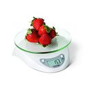 Digital Kitchen Scale with Glass Platform, Tare Button, and Plastic Body