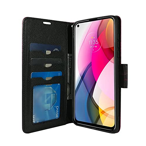 Stylus 5G Wallet Phone Case, Pouch PU Leather Cover w/Kickstand