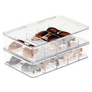 Plastic Hard Shell Stackable Eyeglass Case Storage Organizer, Hinged Lid