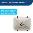 Happy Ride Wicker Bicycle Basket for Dogs and Cats
