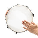 Double Jingles Tambourines with 8 Pairs Metal Bell Drum Hand Percussion