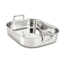 Dishwasher Safe Large 13 x 16-Inch Roaster with Nonstick Rack Cookware, 25-lbs, Silver