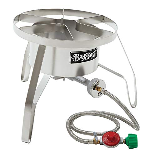 Bayou Classic SS10 Stainless Steel High Pressure Cooker with Windscreen