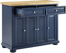 Crosley Furniture Madison Kitchen Island with Butcher Block Top, Navy