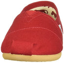 TOMS Women's Classic Core Alpargata Slip-On, Red Canvas, 9 Medium US