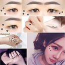6 Pcs Double-headed Eyeliner Stamps Set Black Liquid Eye Liner Pen Stencils Tattoo