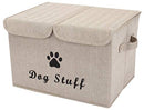 Large Dog Toys Storage Box Canvas Storage Basket Bin Organizer with Lid