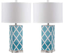 Modern Contemporary Light Blue 27-inch Home Office Desk Table Lamp