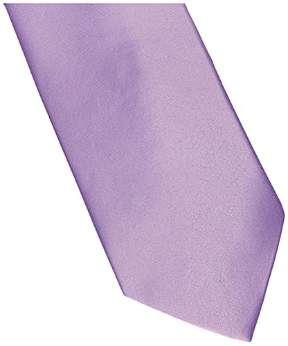 Stacy Adams Men's Satin Solid Tie Set, Lilac, One Size