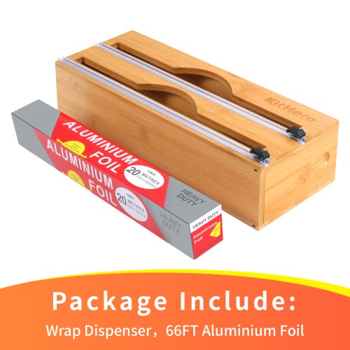 2 in 1 Wrap Dispenser with Cutter for Kitchen Drawer