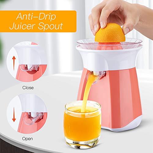 Electric Citrus Juicer, Orange Juicer with Lockable Pour Spout , All-Copper Motor