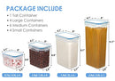 Airtight Food Storage Containers Set with Lids, 15pcs Free Plastic Dry Food Canisters
