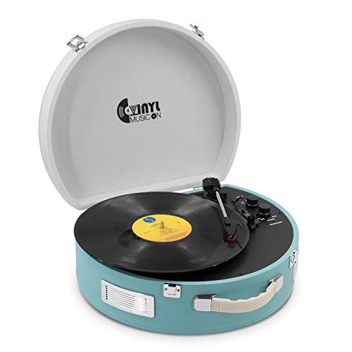Vintage Record Player with 2 Built-in Speakers Bluetooth Receiver