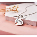 Dad Memorial Necklace A Piece of My Heart Is in Heaven Loss of Father Gift(Heaven-Dad)