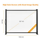 Portable Projector Screen with Stand, 50 Inch 4:3, Outdoor Projector Screen