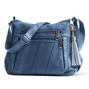 Crossbody Bag for Women with Tassel Pocketbooks Soft PU Leather