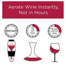 Deluxe Essential Red Pourer and Decanter Tower Stand Set Easily and Conveniently