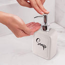 Soap Dispenser – 13oz, Ceramic, White Hand Pump