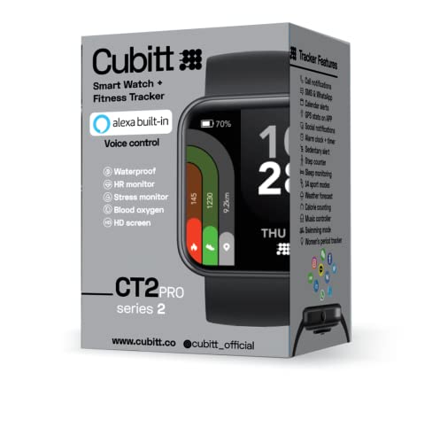 Cubitt CT2 Pro Series 2 Smart Watch with 1.69" Touch Screen, Fitness Tracker