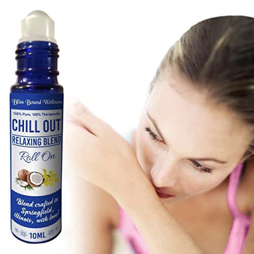 stress relief & sleep essential oils roll on - sleep aid, natural perfume