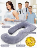 Pregnancy Pillows, U Shaped Full Body Maternity Pillow with Removable Cover