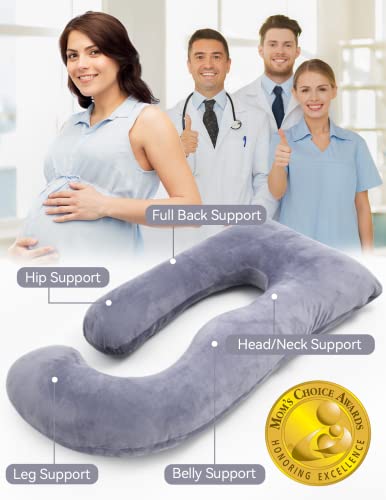 Pregnancy Pillows, U Shaped Full Body Maternity Pillow with Removable Cover