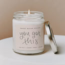 Sea Salt, Jasmine, Wood, Cream Scented Soy Candles for Home | 9oz Clear Jar,