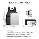 3PCS Cute Small Backpacks Purse for Teen Girls Travel Backpack Leather