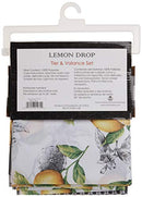LDTV36YL12 Lemon Drop Tier and Valance Window Curtain Set, 58" x 36", Yellow