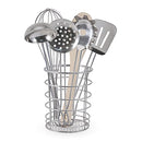 Melissa & Doug Stir and Serve Cooking Utensils (7 pcs) - Stainless Steel and Wood