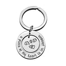 Dad Memorial Jewelry Gift A Piece of My Heart Is In Heaven Dad Memorial Keychain
