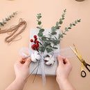 24pcs Eucalyptus Stems Decor Artificial Eucalyptus Leaves Faux Greenery Branches
