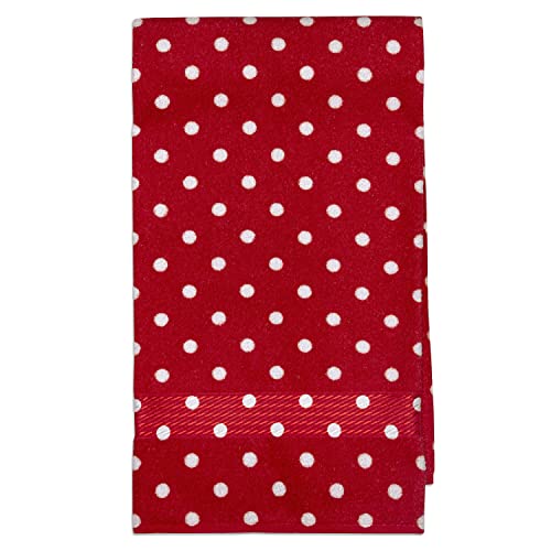 Polka Dot Bathroom Cotton Terry Bath Towels 27 x 54 Inches