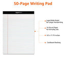 50-Sheet Legal Note Pad, Wide Ruled, 8.5 x 11.75 Inches, White - Pack of 12