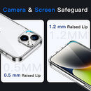 JETech Case for iPhone 14 Plus 6.7-Inch, Non-Yellowing Shockproof Phone Bumper Cover, Anti-Scratch Clear Back (Clear)