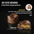 Cute Silicone Molds - 6pk Food Grade + Bonus 5 Recipes Ebook - Non-Stick