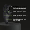 OOFOS OOmg Fibre Low Shoe, Black & Gray - Lightweight Recovery Footwear - Reduces Stress on Feet, Joints & Back - Durable, Breathable Fabric - Machine Washable - Men’s Size 10