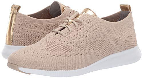 Cole Haan Women's 2.Zerogrand Stitchlite Oxford, rye Knit/Optic White, 7.5