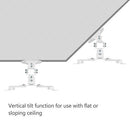 Universal Projector Mount Bracket Low Profile Multiple Adjustment Ceiling, Hold up to 30 lbs. (PM-002-WHT), White