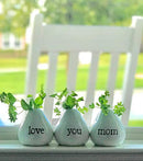 Gift for Mom...LOVE YOU MOM Bud Vases for Birthday Gift, Christmas Gift