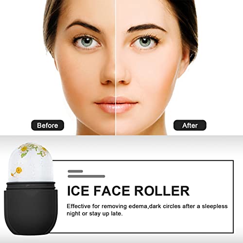 Ice Roller for Face and Eye, Silicone Ice Mold Face Massage, Facial Beauty Ice Roller