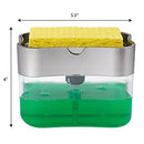 Countertop Dish Soap Dispenser Pump and Sponge Holder for Kitchen Sink