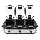 Commercial Stainless Steel 3x2.5QT Triple Slow Cooker