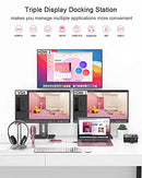 USB 3.0 Docking Station, Triple Display USB Hub Dual HDMI VGA Adapter