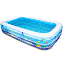 Inflatable Swimming Pool, 120"x 72"x 24", Full-Sized Above Ground